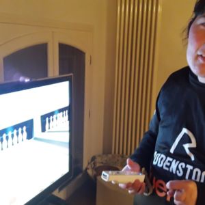 In attesa di tornare a giocare a bowling con gli amici di Ness1 Escluso, Eleonora ci gioca al pc…